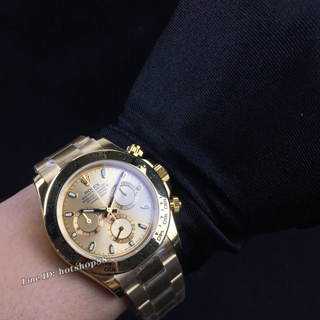 劳力士手表 Rolex超薄迪通拿新品 灰白金迪 玫瑰金迪 黄金迪 熊猫迪经典男士腕表 gjs2018